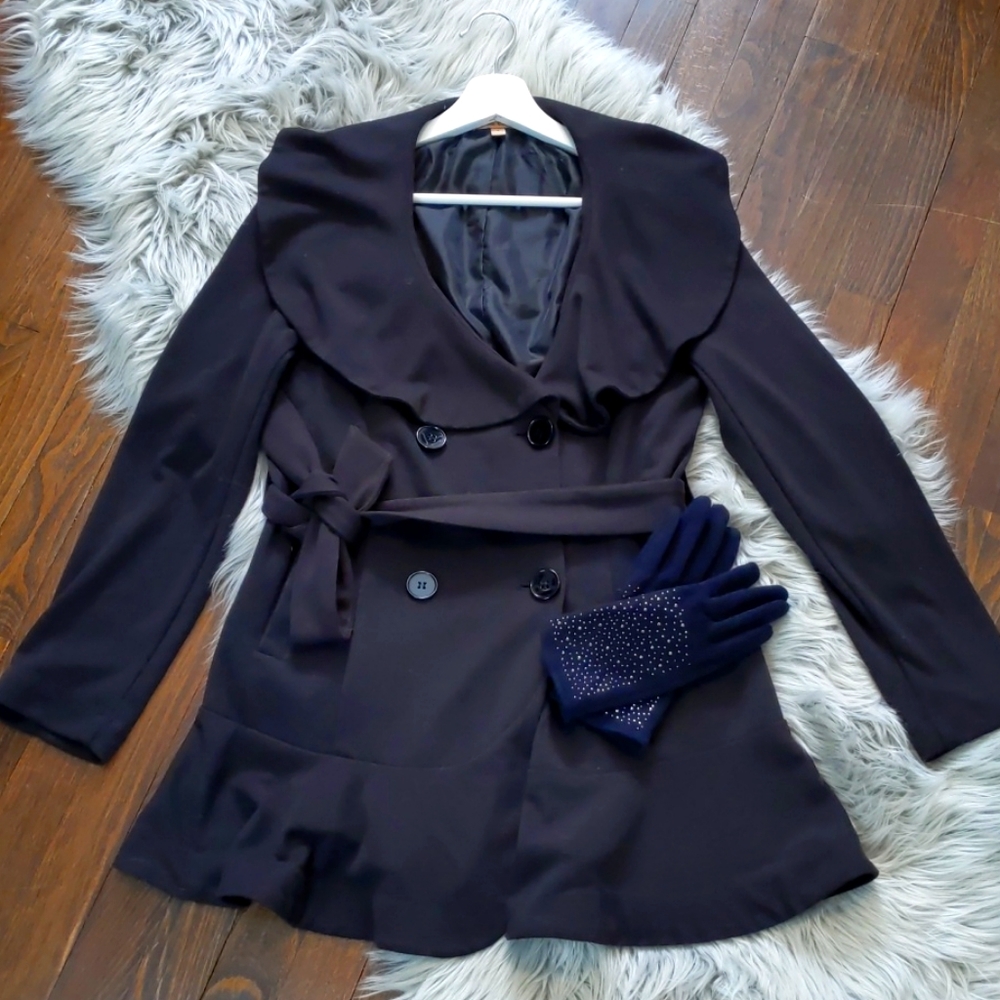 Black trench jacket